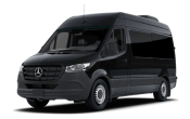 A large black MPV for group airport transfers.